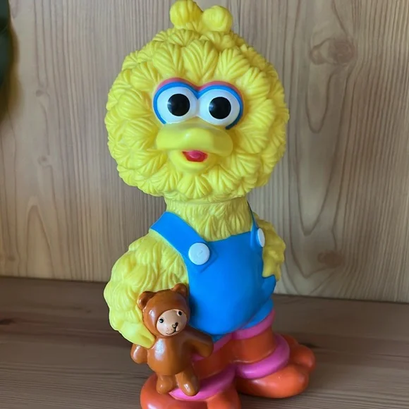 VINTAGE 80’s Jim Henson Sesame Street Big Bird Coin Bank by illco - Picture 11 of 17